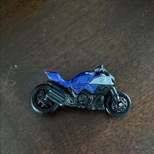Hot wheels- Ducati- Blue and Black Toy Motorcycle